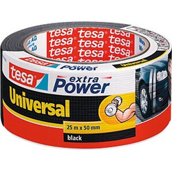 Twisk  Tesa extra power tape zwart 25m*50mm 56