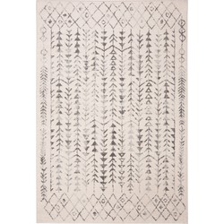 Safavieh Boho Chic Indoor Woven Area Rug, Tulum Collection, TUL262, in Ivory & Grey, 122 X 183 cm