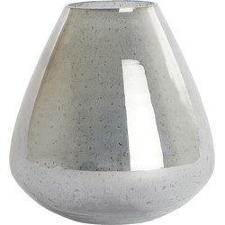 Light&living Vaas Ø22,5x23 cm LATERZA glas steenslag smoke