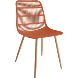 Tamy - Set van 4 stoelen -Terracotta 