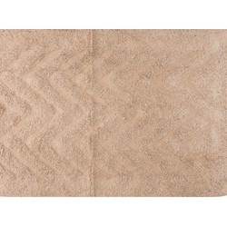 Badmat/badkamerkleed taupe 80 x 50 cm rechthoekig - Badmatjes