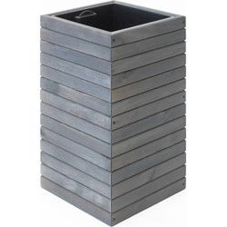 Westmann Mono Houten Plantenbak Pilaar 35x35x56 cm - Grijs