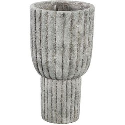 PTMD Bloempot Cinne - 16x16x30 cm - Cement - Grijs