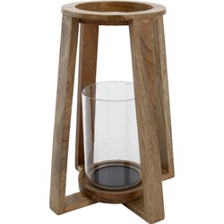 PTMD Klaas Brown wooden cross lantern S