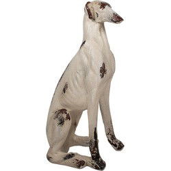 Clayre & Eef Decoratie Beeld Hond Beige Keramisch materiaal