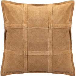 PTMD Sierkussen Cobie - 45x8x45 cm - Suede - Bruin