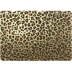 4x Tafel placemats/onderleggers met gouden panterprint 30 x 45 cm - Placemats