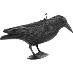 Decopatent® XL Vogelverschrikker Kraai - Plastic Kunststof - Vogelverjager - Duivenverjager - Staand of Hangend - Vogel Verschrikker - Zwart