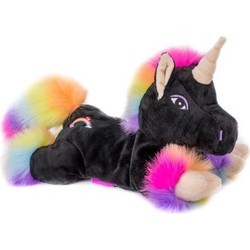 Magnetron knuffel zwarte unicorn 18 cm - Opwarmknuffels