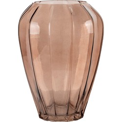 Vase - Vase in glass, brown, Ø22x29 cm