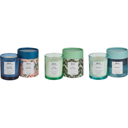 Beliani COLORFUL BARREL - Geurkaars-Blauw-Soja wax