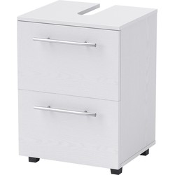 HOMCOM Badkamerkast, Wasbakkastje met Lade, 60 cm hoog - Wit