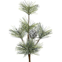 Decoris kersttak - groen met bes - 25 cm - voor kerststukjes - Decoratieve tak kerst