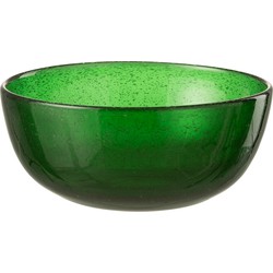 Schaal | glas | groen | 15x15x (h)6.5 cm