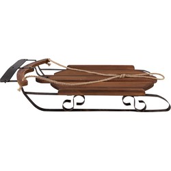 Clayre & Eef Decoratie Slee 71x39x14 cm Bruin Hout Metaal