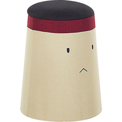 SAMURAI  - Poef - Beige - 33 cm - Kunstlinnen