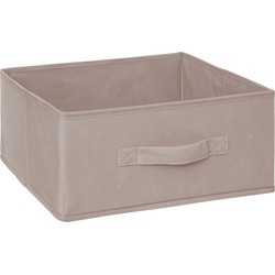 5Five Opbergmand/kastmand - vakkenkast - 14 liter - beige - 31 x 31 x 15 cm - Opbergmanden