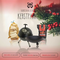 Kerstpakket met Vuurschaal - Barbecue - Vuurschaal - Haardhout en Briketten