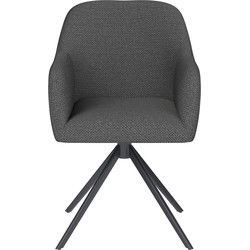 Eetkamerstoel Otis Grijs Metalen Swivel - Giga Meubel