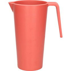 Schenkkan/waterkan - rood - 1500 ML - melamine - D10 x H21 cm - Schenkkannen