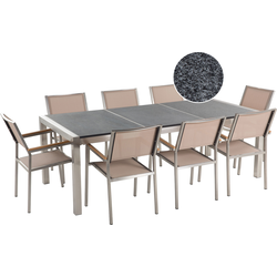GROSSETO - Tuinset voor 8 - Grijs/Beige - Graniet