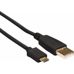 Usb 2.0 a-plug naar micro-usb plug / koper / basis / 0.75 m / verguld / m-m