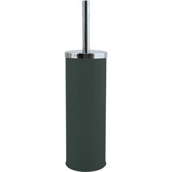 MSV Toiletborstel in houder/wc-borstel - metaal - donkergroen - 38 cm - Toiletborstels