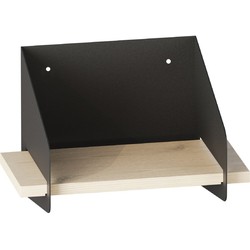 Wandplank met massief grenen plank en metaal L30 cm - WREN