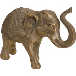 Decoratie olifanten tuinbeeld antiek goud 36 cm - Tuinbeelden