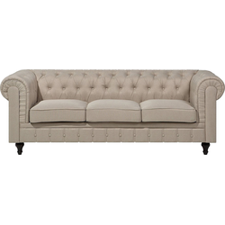 CHESTERFIELD L - Chesterfield bank - Beige - Polyester