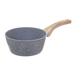 Steelpan/sauspan - Alle kookplaten geschikt - grijs - dia 21 cm - Steelpannen