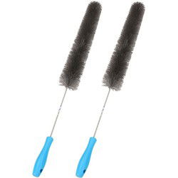 Radiatorborstel - 2x - flexibel - extra lang - 90 cm - schoonmaakborstel - plumeaus