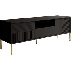 Meubella TV-Meubel Davey - Zwart - 155 cm