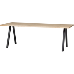 WOOOD Tablo Boomstam Tafel met 2-standen Poot - Eiken - 75x199x90