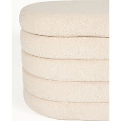 Housecraft Living Zuma bankje Bouclé Wit/ Beige