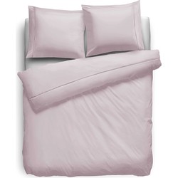 Elegance Dekbedovertrek Uni Percal Katoen Met Bies - roze 200x200/220cm