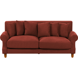 Beliani EIKE - Tweezitsbank-Rood-Polyester