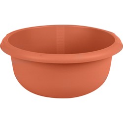 Urban Living Afwasteil - kunststof - 15 Liter - D40 x H18 cm - terracotta - teiltjes - camping - Afwasbak