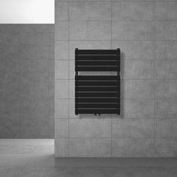 Badkamer radiator middenaansluiting 600x800 mm zwart mat LuxeBath