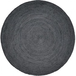 Nordal JUTE rond karpet zwart Ø150 cm