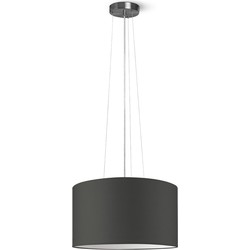 Moderne hanglamp Bling - antraciet - verlichtingspendel Hover inclusief lampenkap 40/40/22cm - pendel lengte 100 cm - geschikt voor E27 LED lamp - Pendellamp geschikt voor woonkamer, slaapkamer, keuken