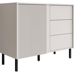 Meubella - Dressoir Margareth - Wit - 100 cm - 3 lades