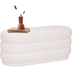 MISOU Teddy Bank - Teddy Poef - Hocker - Bouclé - Stof - 100x40cm - COZY