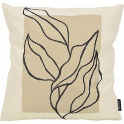Sierkussen Japandi Leaves | 45 x 45 cm | Katoen/Linnen