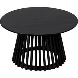 Lewis & Loft Salontafel Levi - FSC® mangohout - Rond ⌀70 - Zwart