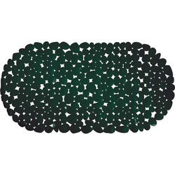 MSV Douche/bad anti-slip mat - badkamer - pvc - donkergroen - 39 x 99 cm - Badmatjes