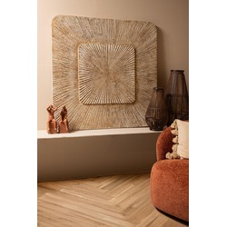 PTMD Wandpaneel Dishita - 90x3x90 cm - MDF - Creme