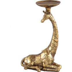 PTMD Laudi Gold poly giraffe candle holder