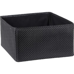 Geweven mand met stoffen voering - 30 x 27 x H15cm