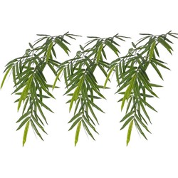 3x Groene Bamboe kunstplanten hangende tak 82 cm UV bestendig - Kunstplanten